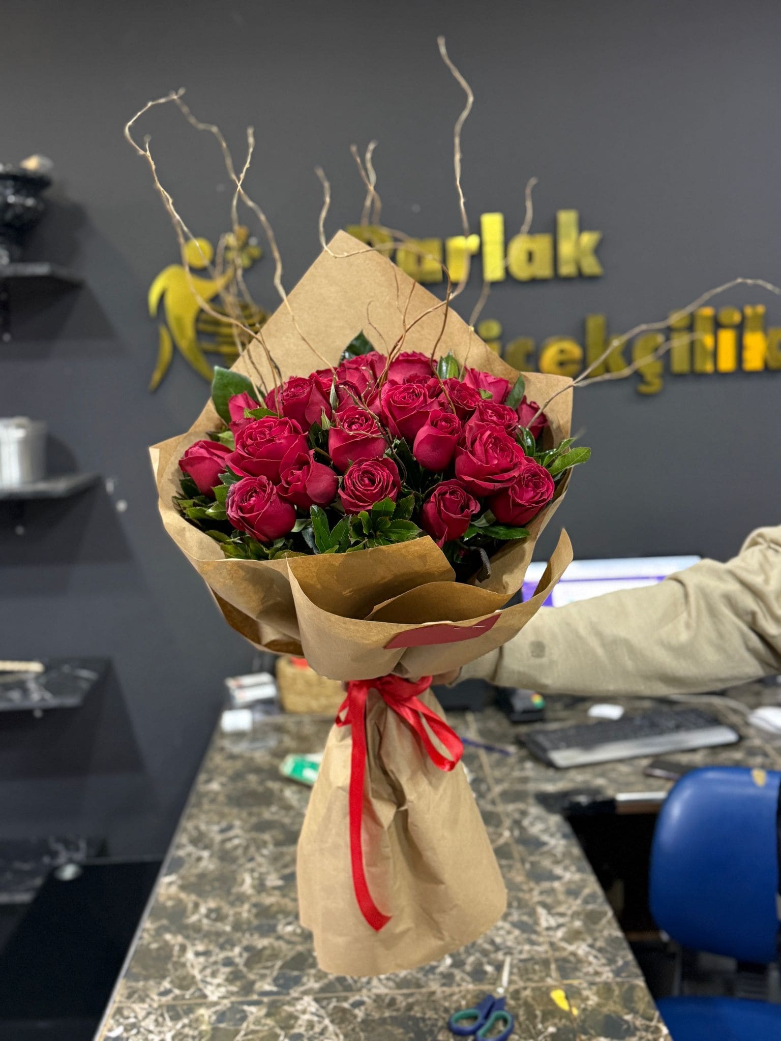 thal 15 Adet Krmz Gl Buketi