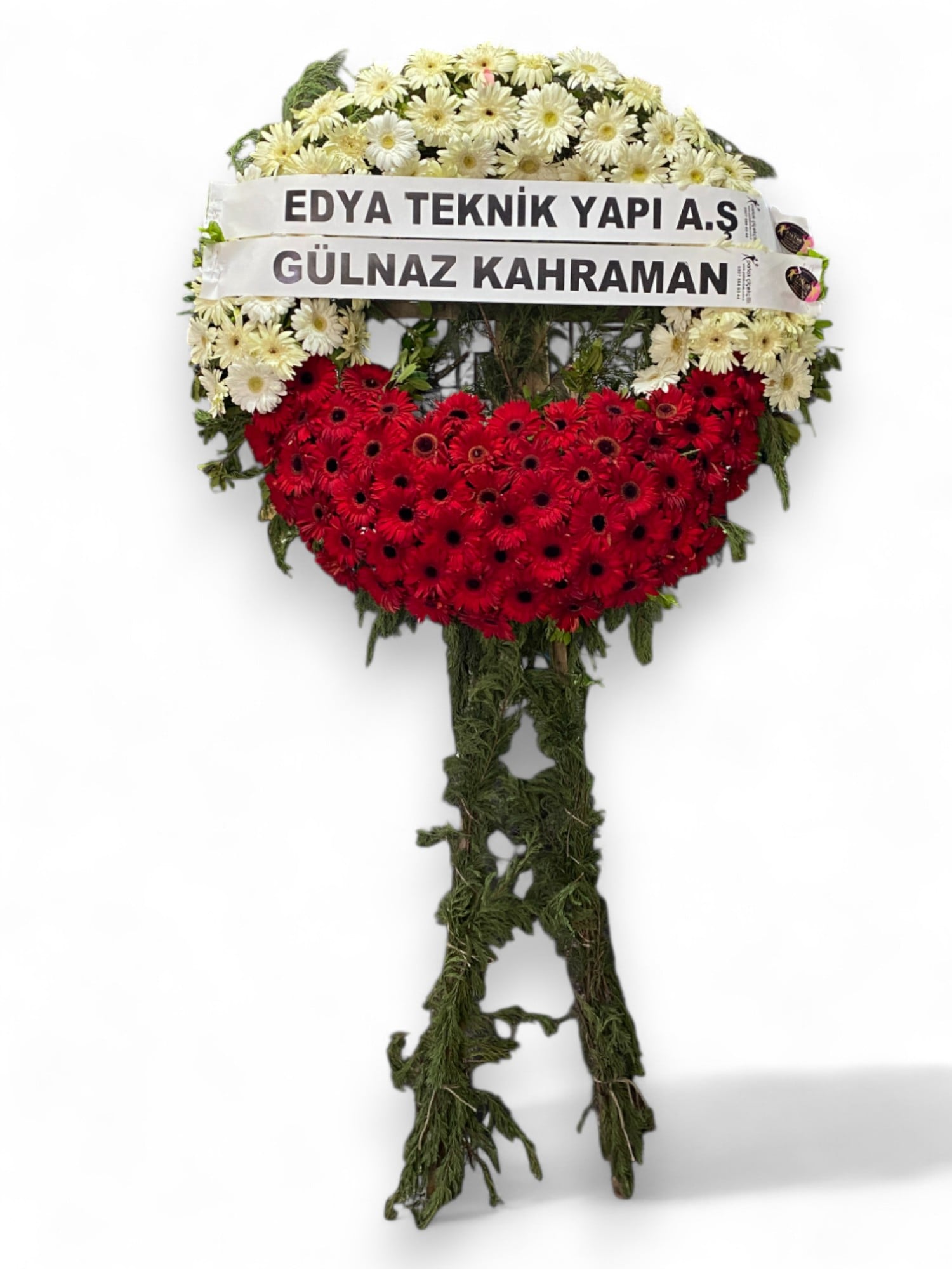 Krmz Beyaz Konsept Byk Boy Cenaze elenk